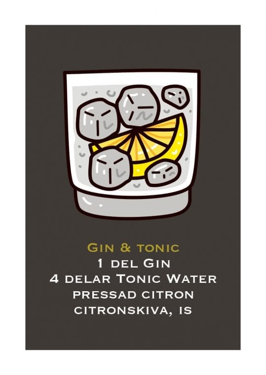 Poster Gin Tonic Black 1