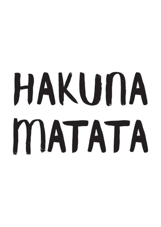 Poster Hakuna Matata 1
