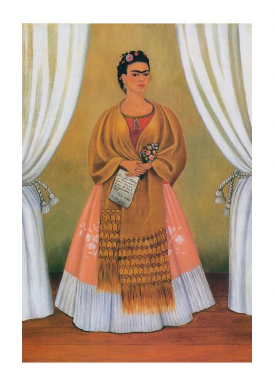 Poster Frida Kahlo självporträtt 1