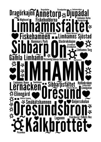 Poster Limhamn Ordtavla 1 1
