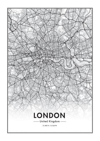 Poster Londonkarta 1