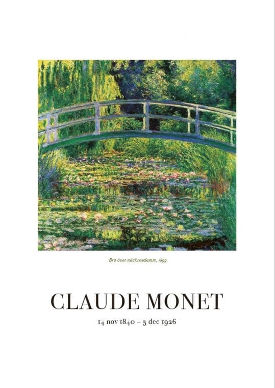 Poster Claude Monet Näckrosdamm 1