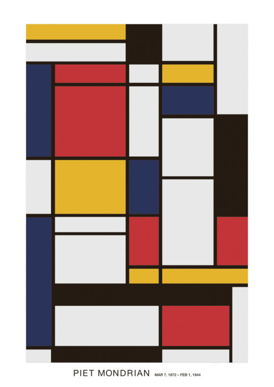 Poster Mondrian poster De Stijl Influence 1