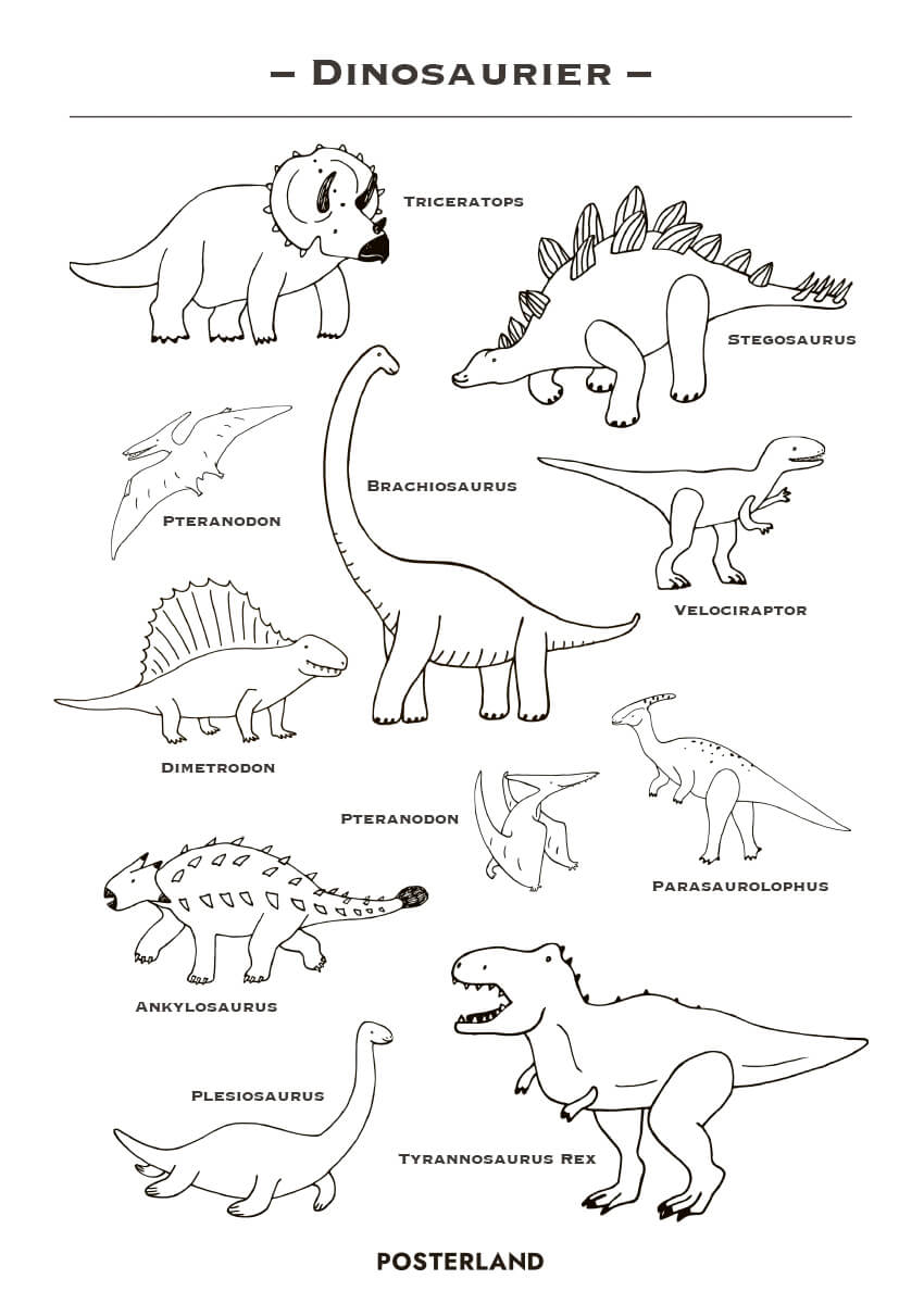 Dinosaurier gratis affisch