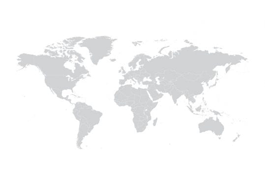 Poster Världskarta Grå med Landsgränser 1