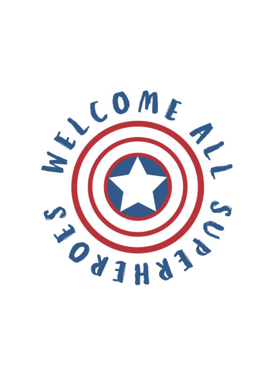 Poster Welcome superheroes 1