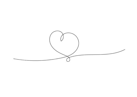 Poster Heart of love Lineart 1