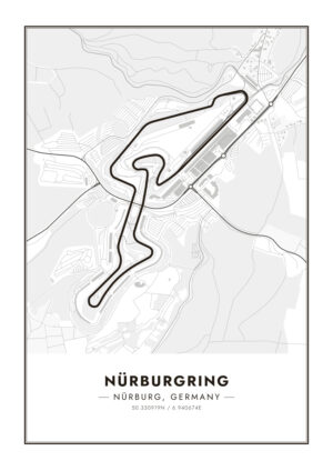 Poster Nürburgring Formula White 1