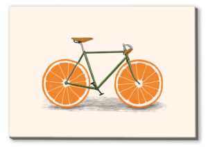 Canvas Orange Bike 1