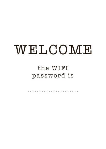 Poster Wifi Password 1