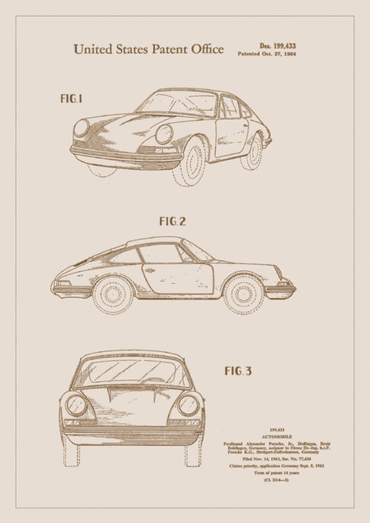 Poster Patent Porsche 911 1