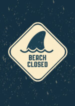 Poster Beach closed-skylt 1