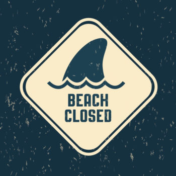 Poster Beach closed-skylt 2