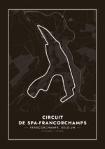 Poster Circuit de Spa-Francorchamps black 1