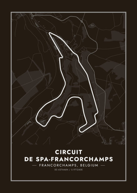 Poster Circuit de Spa-Francorchamps black 1