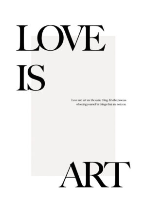 Poster Love is art 1