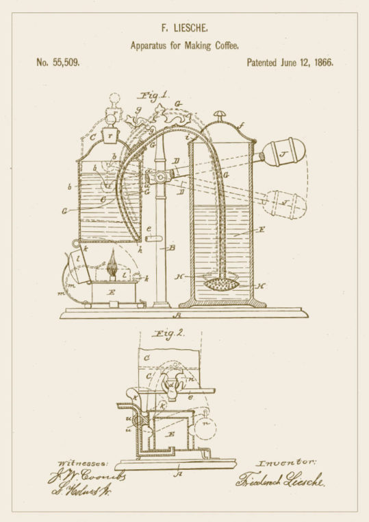 Poster Kaffekokare patent 1
