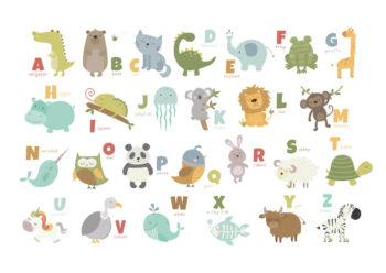 Poster ABC Alphabet English Animals 1