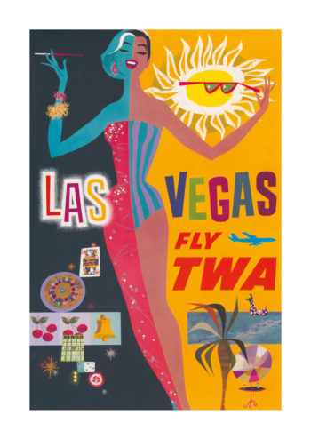 Poster Las Vegas TWA Affisch 1