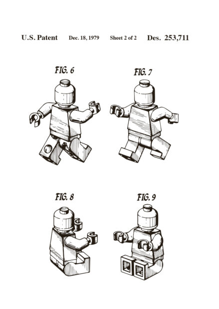 Poster Lego man movement patent 1