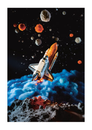 Poster Lego in space - space shuttle 1