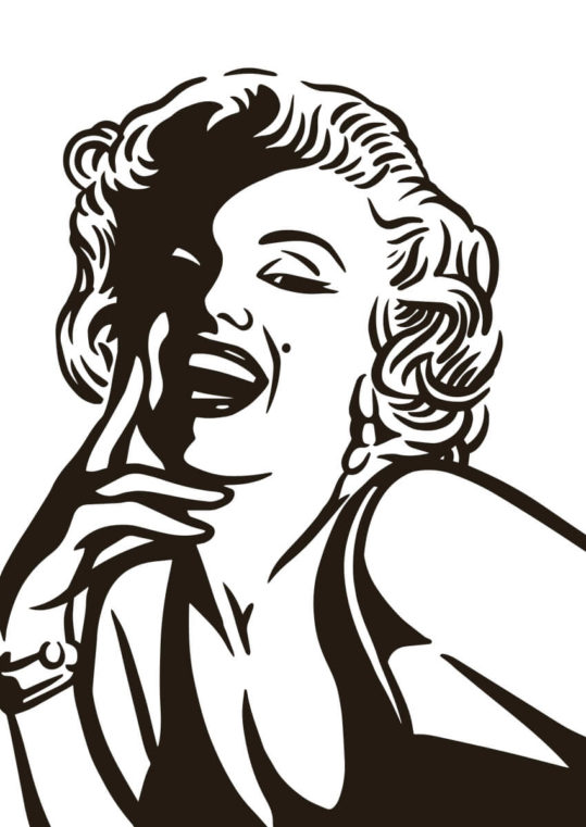 Poster Marilyn Monroe ansikte siluett 1