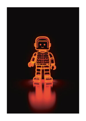 Poster Lego gubbe i neon 1