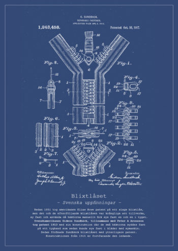 Poster Blixtlåset patent 1