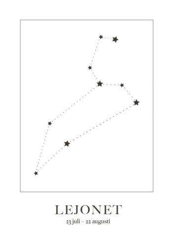 Poster Lejonet Stjärntecken 1