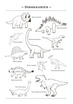Poster Dinosaurier - Svart-vitt 1