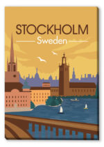 Canvas Travel poster Stockholm vintage 1