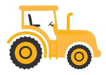 Poster Traktor gul 1