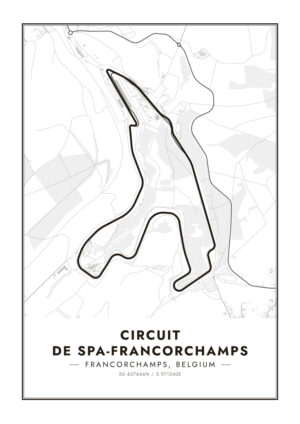 Poster Circuit de Spa-Francorchamps white 1