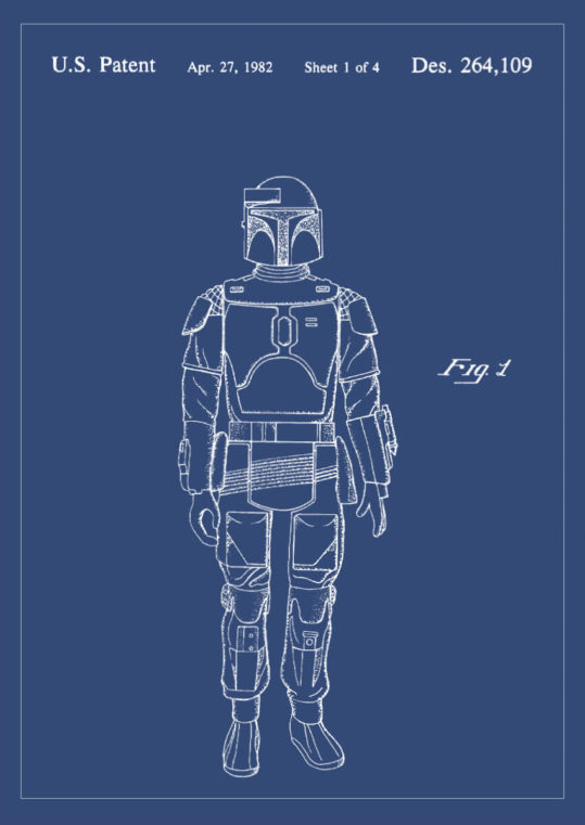 Poster Boba Fett Star Wars patent 1