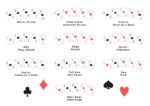 Poster Pokerhänder - Vit bakgrund 1