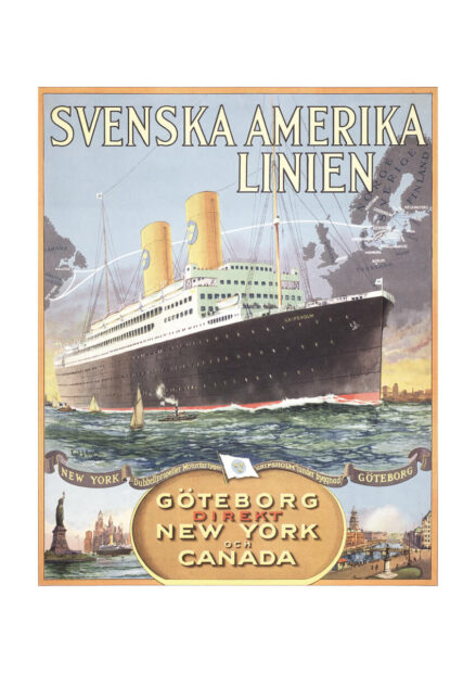 Poster Svenska Amerikalinjen Affisch 1