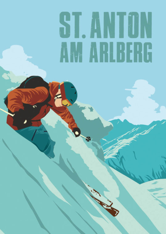 Poster St. Anton am Arlberg Ski Vintage 1