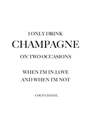 Poster Champagne Coco Chanel 1