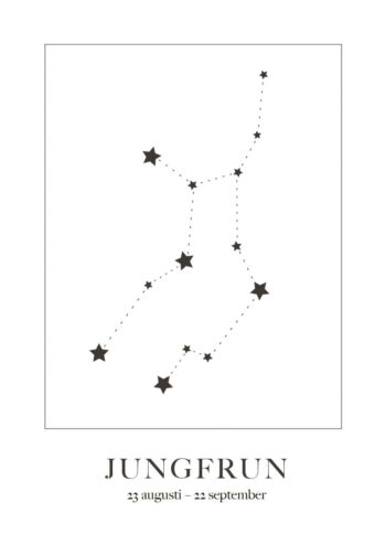 Poster Jungfrun Stjärntecken 1