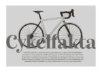 Poster Cykel med cykelfakta - ljusgrå 1