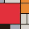 Poster Mondrian Large Red 2