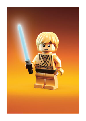 Poster Lego in space - star wars Luke Skywalker 1