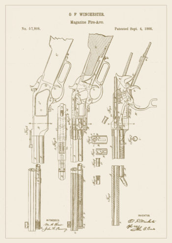 Poster Patent Winchester Gevär 1