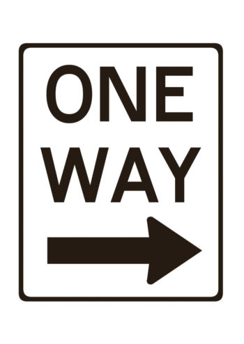 Poster One way-skylt 1
