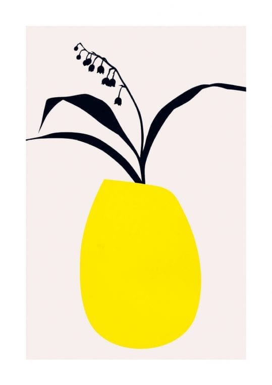 - Kubistika PosterWater Lily Yellow 1