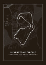 Poster Silverstone Circuit black 1