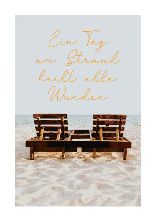 Poster Ein Tag am Strand 1