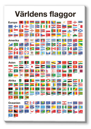 Canvas Världens alla flaggor 1