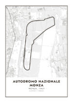 Poster Autodromo Nazionale Monza Formula 1 F1 White 1