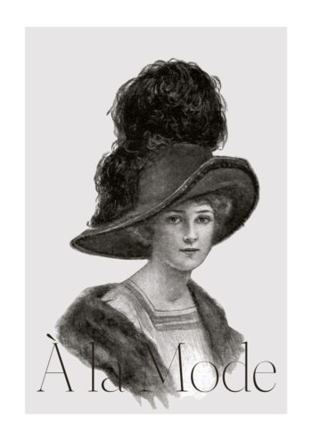 Poster Kvinna med hatt - reklam 1